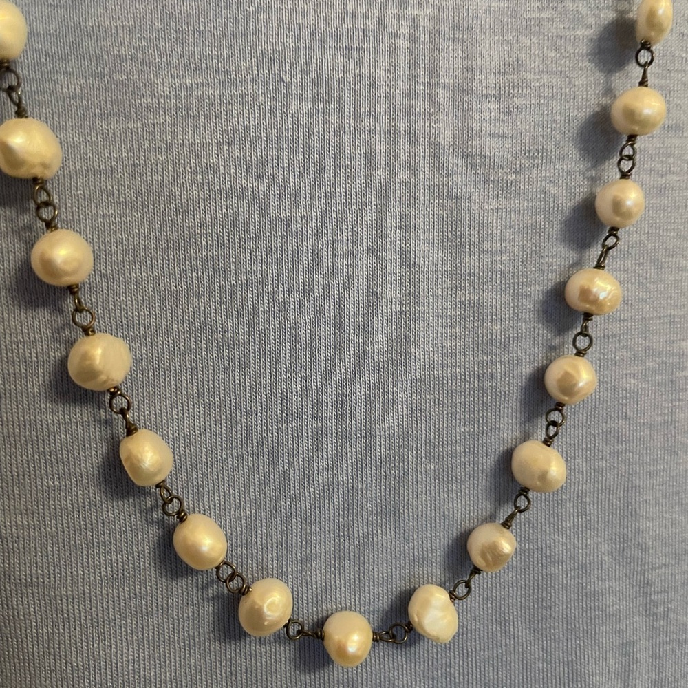Silpada Vintage freshwater pearl sterling silver necklace.
